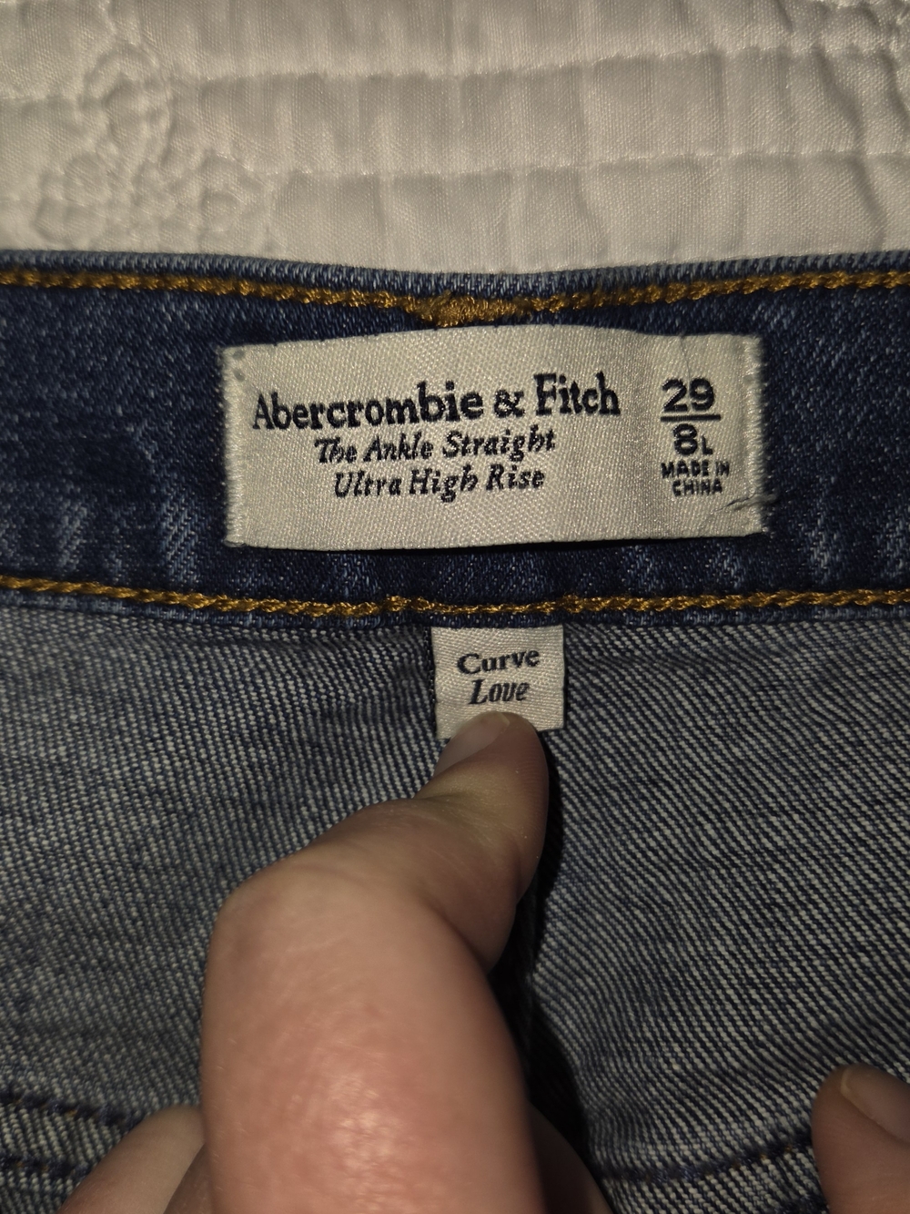 Abercrombie & Fitch Women’s Ankle Straight Ultra High Rise Jeans - Dark Blue